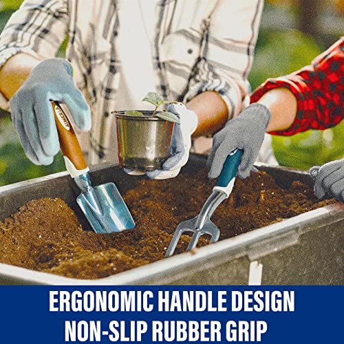 Gardening Tools Set of 9 Heavy Duty Garden Tools with Non-Slip Rubber Grip with Large Garden Bag, Durable for Garden, Weeding, Gifts for Women,Men - view 4