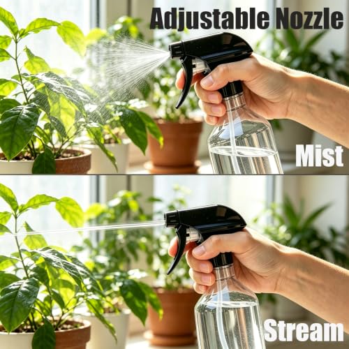 2 Pack 10 oz Empty Spray Bottles, 360° Any-Angle Spraying for Cleaning - view 3