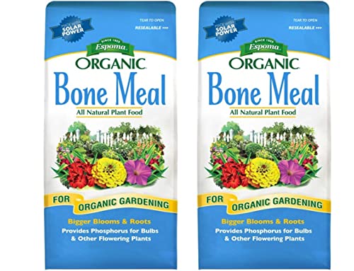 Organic Bone Meal Fertilizer 4-12-0. All-Natural Plant Food Source of Nitrogen and Phosphorus for Organic Gardening. for Bulbs & Other Flowering Plants. 4 lb. Bag; Pack of 2