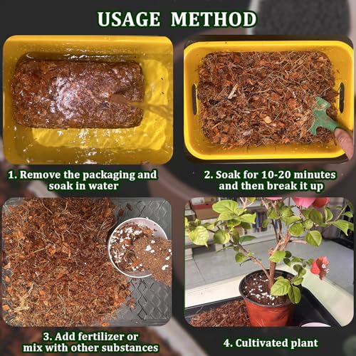 Coco Husk Chips Coconut Substrate for Garden Potting Soil Coconut Brick for Indoor Outdoor Flowers Plants Compressed Low EC Coco Husk Mulch for Garden Coconut Substrate for Reptiles - view 3