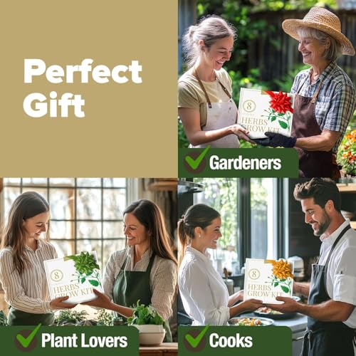 8 Herb Garden Kit, Indoor Growing Kit, Gardening Gifts for Women - view 6