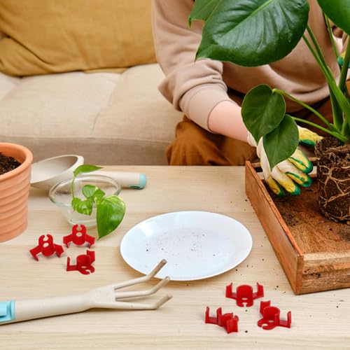 100 Pack Plant Training Clips, 90 Degrees Plant Stem Bender, Low Stress Plant Branch Trainer Clips for Flowers, Vegetables, Plant Gardening (Circle Style,Red) - view 6