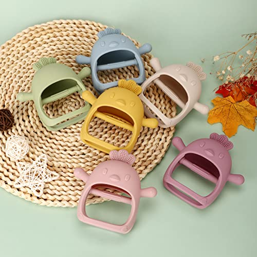 Silicone Baby Teether Toys for Infants 3-6 6-12 Months, Olive - view 7