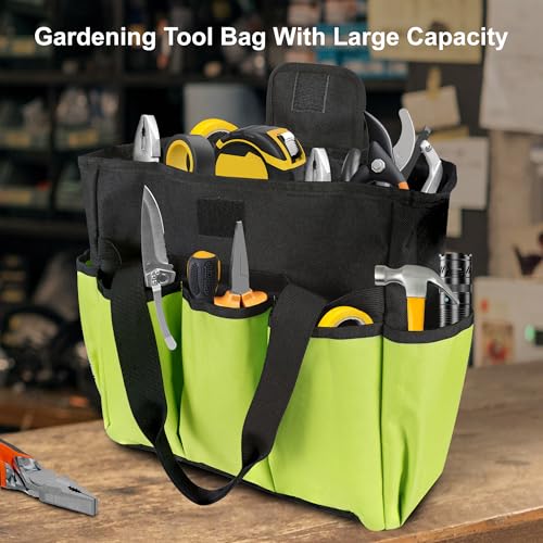 Portable Gardening Tool Tote Bag Organizer with 16 Pockets & Handle - view 5