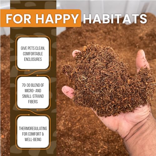 ReptiEarth Reptile Bedding, Fluffy Coconut Fiber Substrate 36 Quart Organic Coco Ready to Use for Bioactive Snake Terrarium, Lizard Tanks with Plants, for Frog, Tarantula or Hermit Crab Habitat (4 Pk) - view 2
