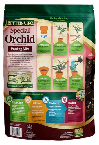 Special Orchid Mix - Premium Grade Orchid Bark Potting Mix for Potting,Repotting,Enhanced Drainage,Air Flow & Root Ventilation,for Phalaenopsis,Cattleyas,Dendrobiums,8 Quarts,(Pack of 2) - view 2