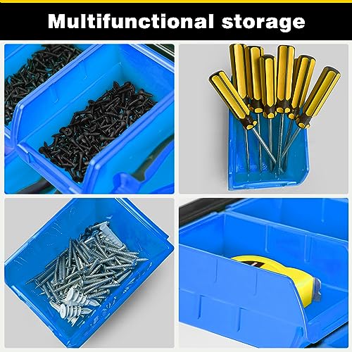 Wall Mounted Storage Bins, Plastic Hanging Storage Organizer Bins - view 3