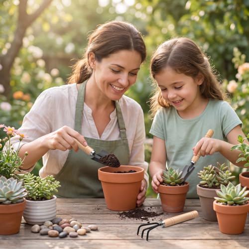 3 Pcs Mini Garden Tool Set with Small Trowel, Mini Shovel & Hand Rake - view 7