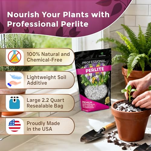Leaves & Soul Perlite for Plants Medium Grade Perlite 2.2 Qt Soil Additive - view 2