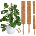 30 Inch Moss Pole for Climbing Plants - 2 Pack 15 Inch Coir Totem Pole Plant Support with 65 Feet Garden Twist Tie for Monstera and Potted Plants to Grow Upwards…