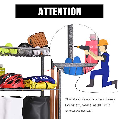 Sports Equipment Organizer for Garage with Golf Bag Storage - view 5