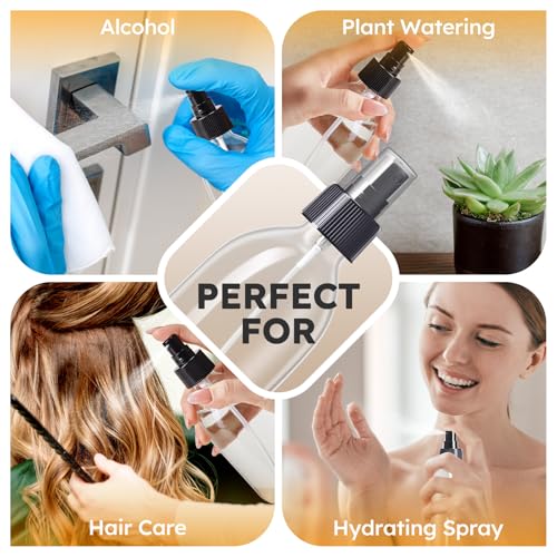 2 Pack Glass Spray Bottles 8.8 oz, 250ml Empty Spray Bottle(Black Nozzle) - view 6