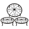Metal Potted Plant Stand Set of 3 (Black)