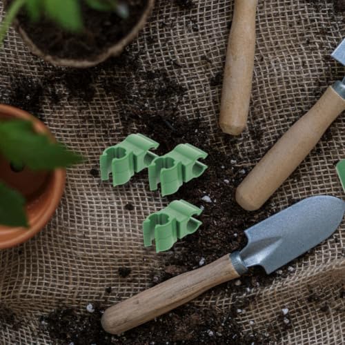 40pcs Plant Trellis Connector Clip for 11mm Poles Green Plastic - view 5