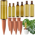 12 Pcs Terracotta Watering Spikes Plant Bottles, 17oz 25oz 34oz