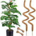 2 Pack 60'' Bendable Moss Pole for Monstera & Pothos - Tall Handmade Coco Coir Plant Support Stakes for Large Climbing Indoor Plants, Potted Houseplant Trellis Accessories