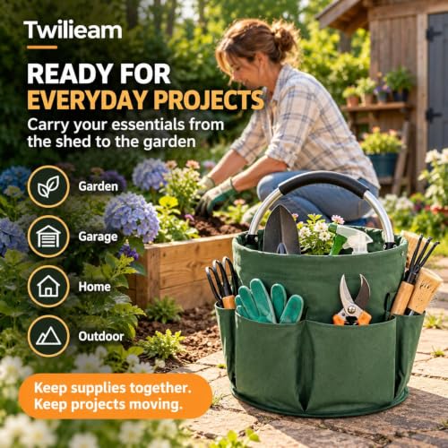 Multifunctional Foldable Gardening Storage Bags, 4.4 Gallon With 6 Pockets - view 2