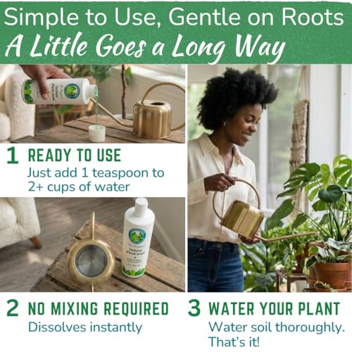 Indoor Plant Food - Organic Liquid Fertilizer for Pothos, Peace Lily, Monstera, Cactus and More - 8 oz - view 4