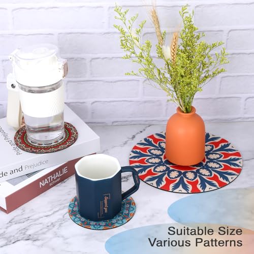 8Pcs Boho Plant Coaster and Mat - Floor Protectors for Indoor Outdoor Pots - view 6