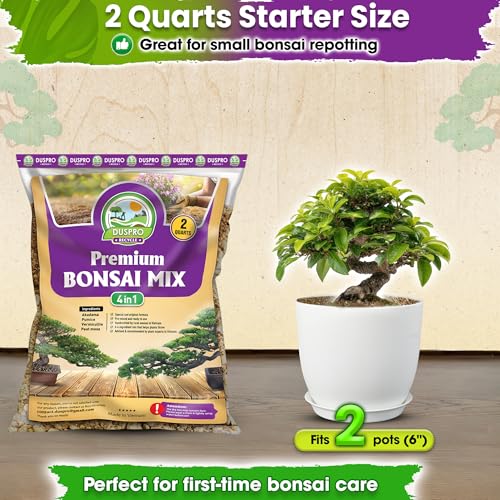 Pre-Mixed & Ready to Use 4-in-1 Bonsai Soil Mix, 2 Quarts - view 5