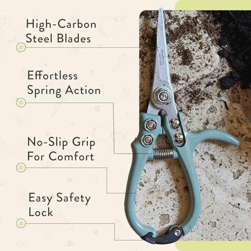 Pruning Shears- Garden Snips-Herb Scissors- Chartreuse 1-Pack - view 2