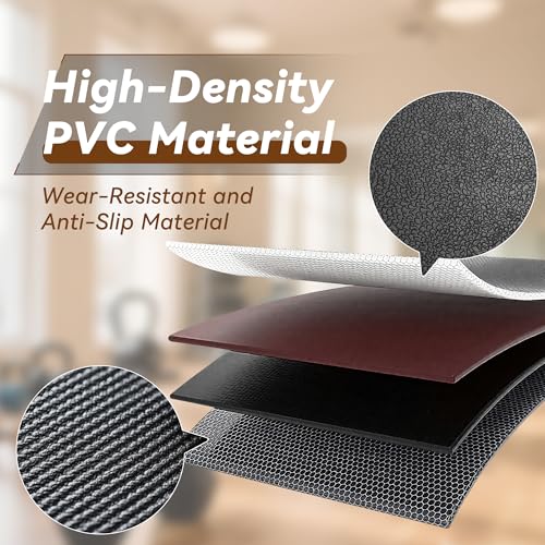 Treadmill Mat for Carpet Floors, 63"×30", 0.24" Thick Walking Pad Mat for Hardwood Floors Protection, Non-Slip, Shock Absorption, Heavy Duty Exercise Equipment Mats for Home Gym Workout - view 7