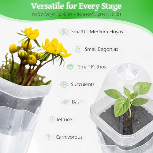 12Pack 2.5" Self Watering Seed Starter Pots for Plant Propagation Cuttings - view 4