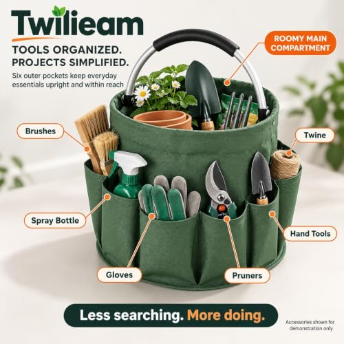 Multifunctional Foldable Gardening Storage Bags, 4.4 Gallon With 6 Pockets - view 4