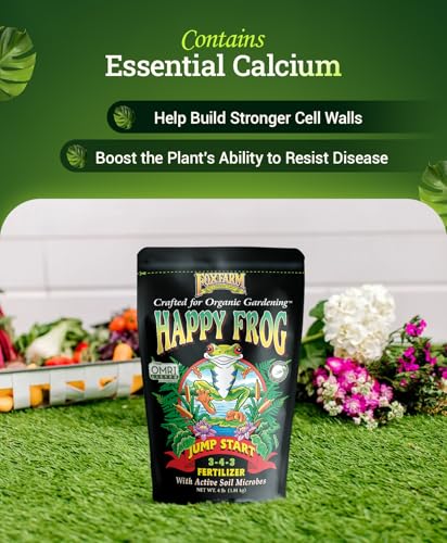 Happy Frog Jump Start Fertilizer - 3-4-3 Blend with Calcium & Mycorrhizal Fungi - Supports Early Growth & Root Development - Phosphorus Fertilizer for Transplanted Seedlings & Re-Potted Plants - 4 lb - view 3