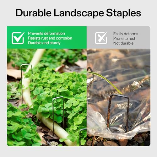 6 Inch 50-Pack Garden Stakes, 11 Gauge Steel Garden Stakes - view 5