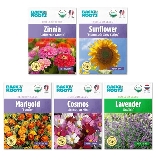 Organic Flowers Seeds Variety (5-Pack)