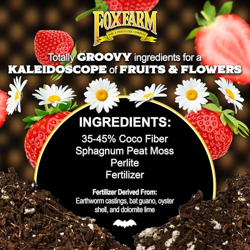 Strawberry Fields Fruiting & Flowering Potting Soil, 1.5cu ft (Pack of 4) - Designed to Pump Up Your Blooms, Fruits, and Berries - Made for the Fruiting and Flowering Stages of Plants - view 5