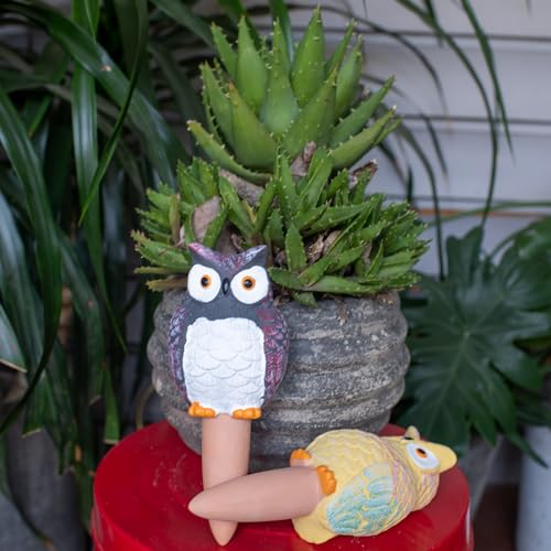 Owl Shaped Self-Watering Spikes - Effortless Plant Care for Your Garden, Whimsical and Charming Design for Indoor and Outdoor Plants, Keep Your Plants Hydrated While on Vacation - view 4