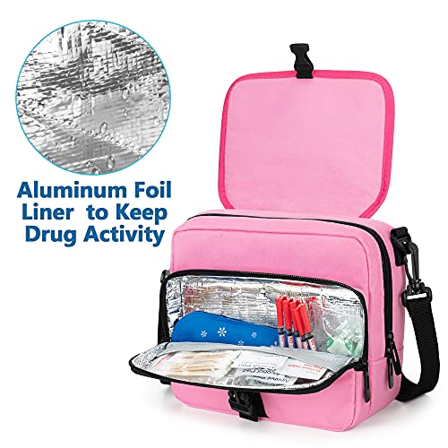 Diabetic Travel Case for Insulin Pen and Medical Supplies, Pink - view 3