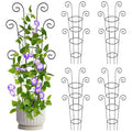 4 Pack 30 Inch Tall Metal Plant Trellis for Climbing Plants Indoor - Rustproof Garden Trellis for Potted Houseplants, Sturdy Support for Ivy, Pothos, Monstera, Hoya & Flower Vines
