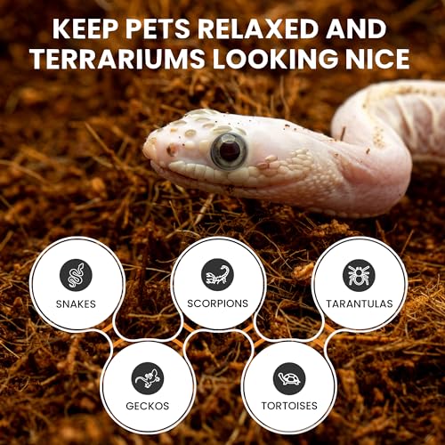 ReptiEarth Reptile Bedding, Fluffy Coconut Fiber Substrate 36 Quart Organic Coco Ready to Use for Bioactive Snake Terrarium, Lizard Tanks with Plants, for Frog, Tarantula or Hermit Crab Habitat (4 Pk) - view 6