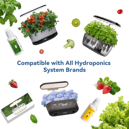 Hydroponic Nutrients (1000 ml in Total), Hydroponics Plant Food A&B for Aerogarden, Indoor Plant Fertilizer for Hydroponics Growing System Kit, Gardening Supplies for iDoo, Ahopegarden, Mugfa - view 4