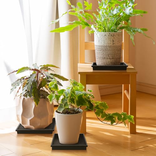 Square Plant Saucer 12 Inch 2 Pack Tray Plastic Pot for Outdoor - view 4