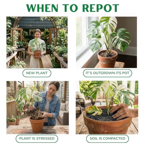 Organic Monstera Potting Soil, Quick-Draining Aroid Mix, Large 7.5L Bag - view 6