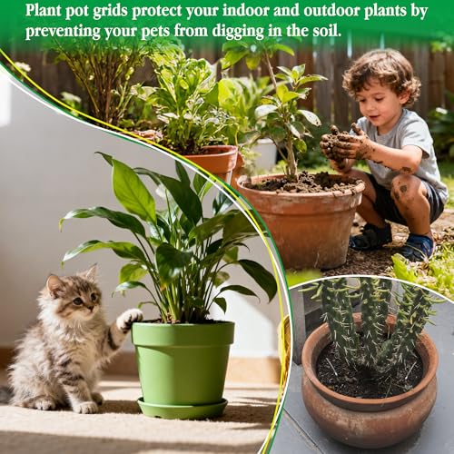 Plant Pot Grids 15.7 Inch Cuttable Soil Cover Protector from Animals - view 5