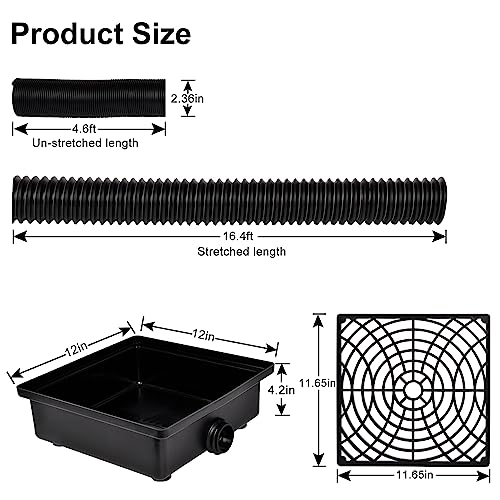 Low Profile Catch Basin Drain Kit Gutter Downspout Extender - view 2