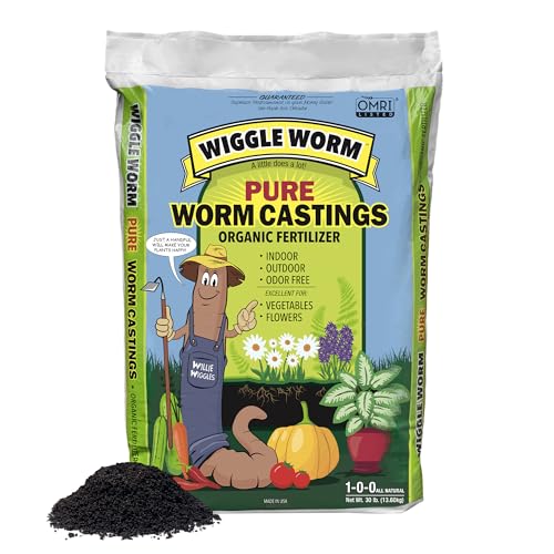 100% Pure Organic Worm Casting Fertilizer, 30lb