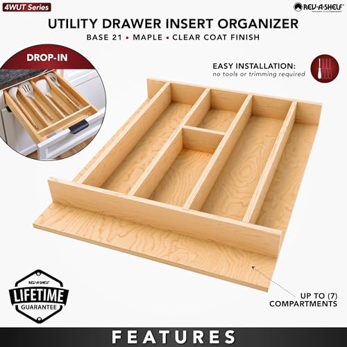 Natural Maple Right Size Drop-In Utensil Drawer Insert - view 3