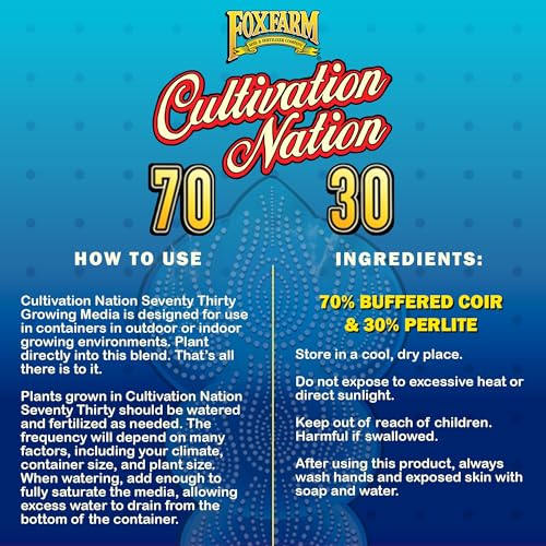 Cultivation Nation 70:30 Growing Media, 2cu ft - Mix of Coconut Coir and Perlite - Provides Aeration and Drainage, Use for Indoor/Outdoor Container Gardens - view 6