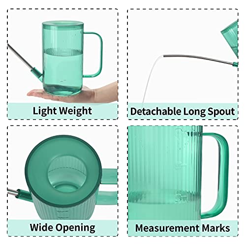 Watering Can Indoor Plants - Plant Watering Can 34 OZ, Long Spout Small Watering Can for House Plants Garden Potted Flowers with Spray Bottle, Squeeze Bottle Green - view 3
