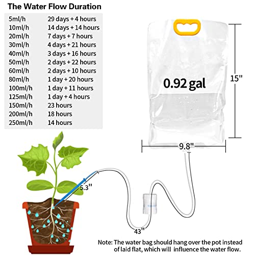 4Pcs Self Watering System for Plants While Away on Vacation, Plant IV Water Bag, Indoor Plant Watering System Device, 30 Days Automatic Plant Waterer Drip Irrigation Kit for Potted Plants - view 3