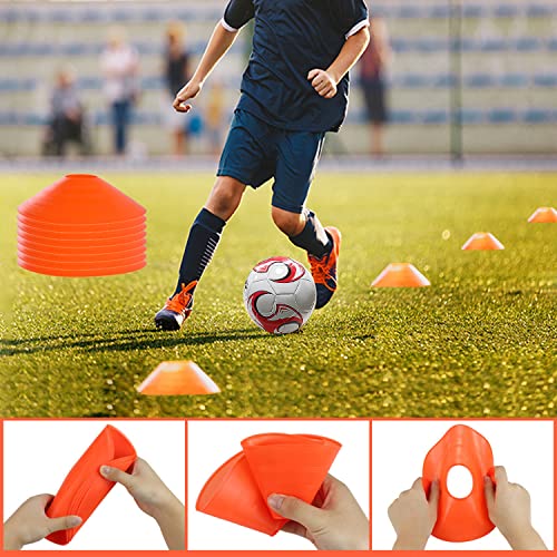 2 Pack 4'x3' Kids Soccer Goals, Durable Pop Up Soccer Net Set with Size 3 Ball, Pump, 8 Cones & Carry Bag, Portable Backyard Training Equipment for Toddler Youth - view 6