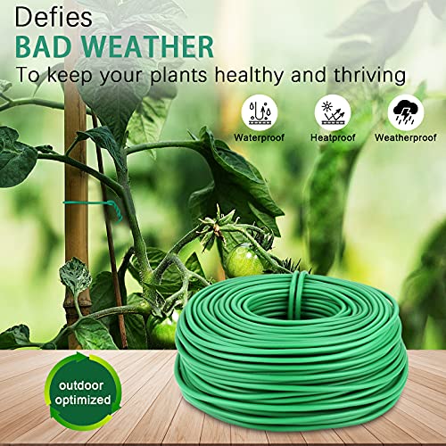 100 Feet Soft Tie for Plants, Green Twist Garden Ties Gardening Supplies for Supporting Climbing Plants, Tomatoes, Vegetables, (Diameter - 2.5MM) - view 5