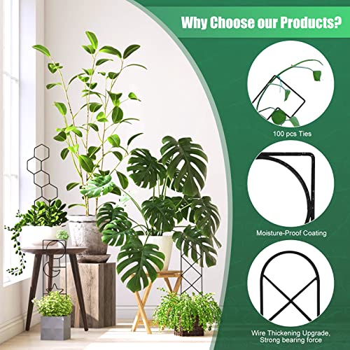 15.94Inch Plant Trellis for Climbing Plants Indoor Outdoor - view 2