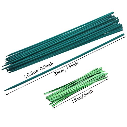 110 Pcs 15 Inch Plant Support Kit for Small Orchids, Stakes, Clips - view 2